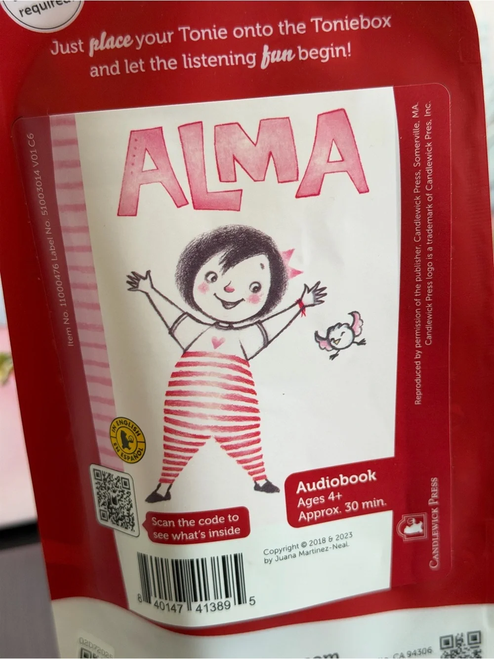 tonies Alma Audio Character Toy - Red and White